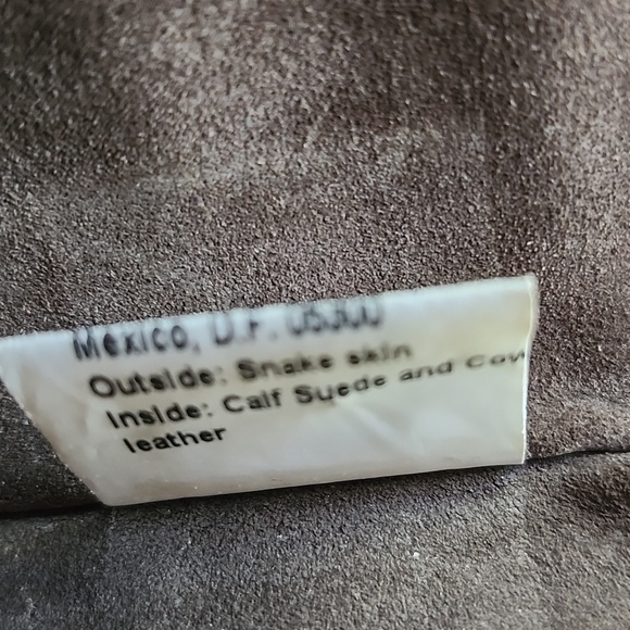 PANTERA METALLIC GENUINE SNAKESKIN CLUTCH - Picture 16 of 17